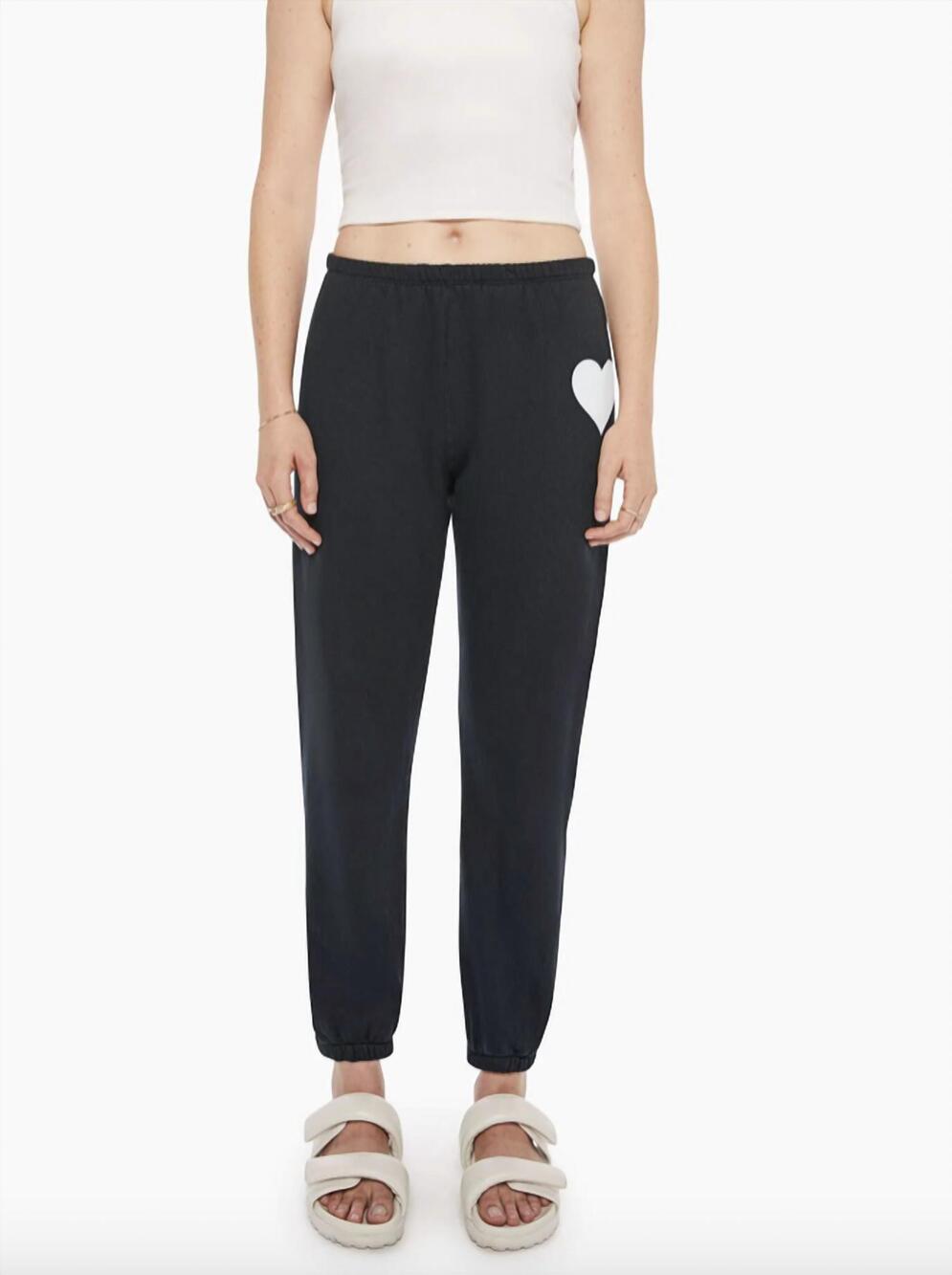 NEW SPRWMN heart sweatpants in black